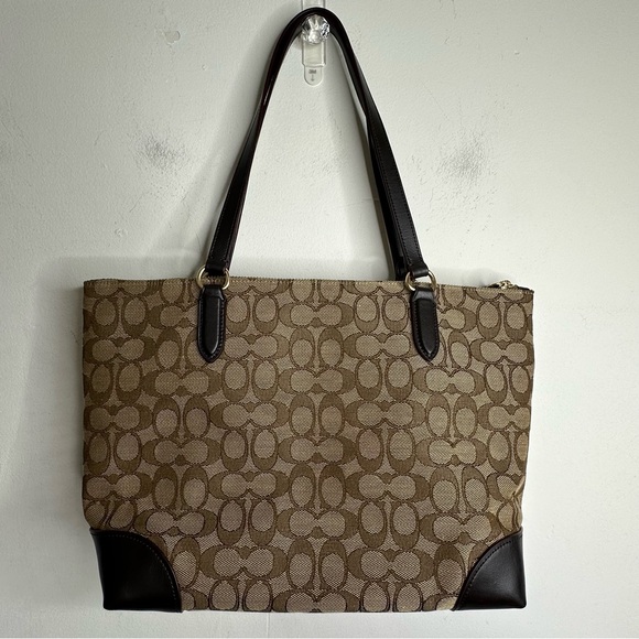 Coach Women’s Signature Zip Top Tope Bag - Picture 5 of 9